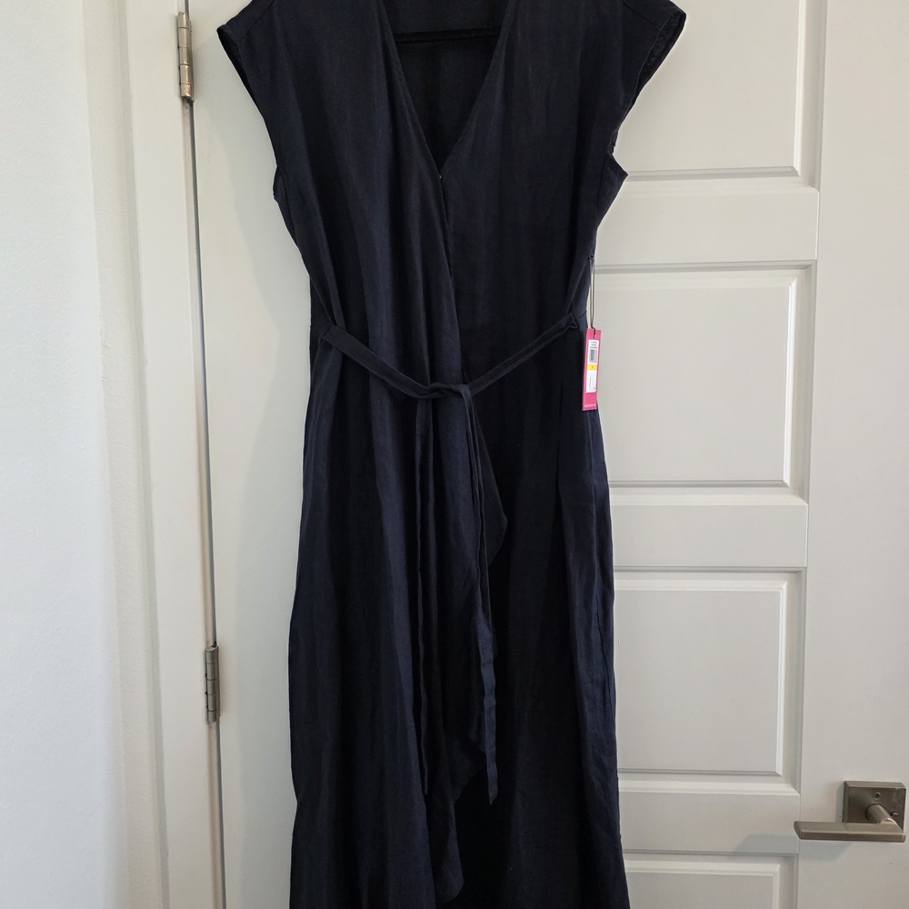Vince Camuto Navy Midi Dress